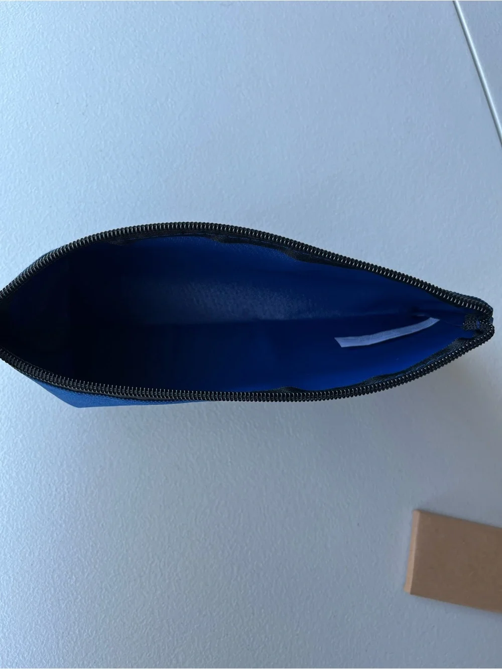 Navy Blue Zip Pencil Pouch with mini Colored Pencils